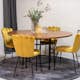 Matgrupp Venture Home Copenhagen med 4 Limhamn Light Guld Stolar