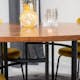 Matgrupp Venture Home Copenhagen med 4 Limhamn Light Guld Stolar