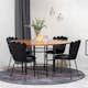 Matgrupp furniture/fashion Copenhagen med 4 Svarta Limhamn Light Stolar