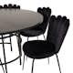 Matgrupp furniture/fashion Copenhagen med 6 Svarta Limhamn Light Stolar