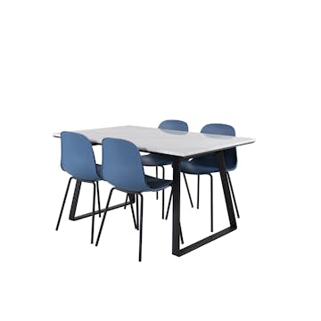 Matgrupp Venture Home Estelle 140 med 4 Ardi Stolar