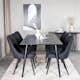 Matgrupp Venture Home Dipp med 6 Velvet Deluxe Stolar