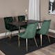 Matgrupp Venture Home Dipp med 4 Velvet Deluxe Stolar