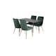 Matgrupp Venture Home Dipp med 4 Velvet Deluxe Stolar