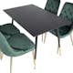 Matgrupp Venture Home Dipp med 4 Velvet Deluxe Stolar