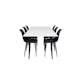 Matgrupp Sky Furniture Pobbie med 6 Pop Stolar