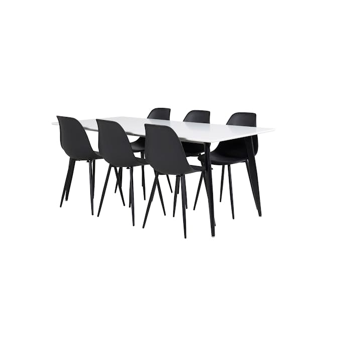 Matgrupp Sky Furniture Pobbie med 6 Pop Stolar