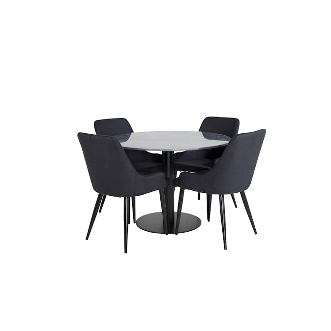 Matgrupp Venture Home Estelle med 4 Plake Fåtöljer PolyEstelletyg