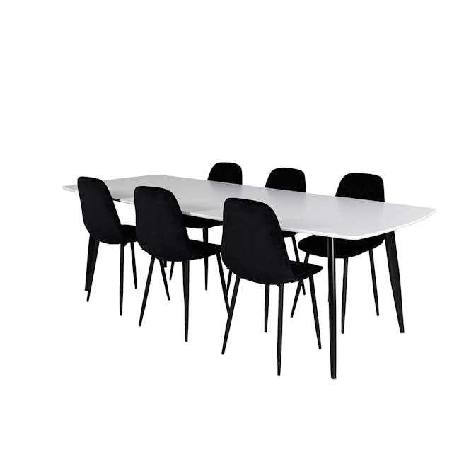 Matgrupp Sky Furniture Poker med 6 Phoi Stolar Sammet