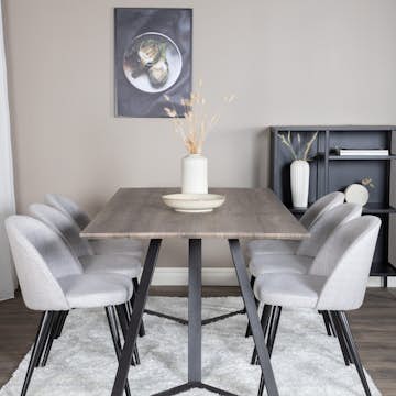 Matgrupp Venture Home Madde med 6 Valentina Stolar Polyestertyg