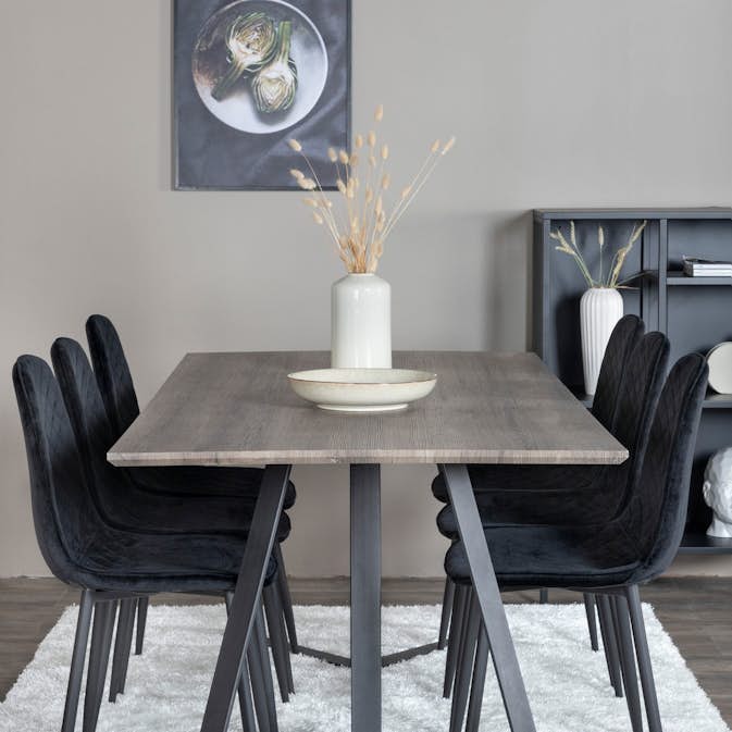Matgrupp Venture Home Madde med 6 Phoi Stolar Sammet