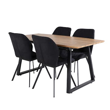 Matgrupp Venture Home Ina med 4 Geneva Stolar