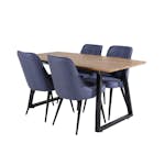 Matgrupp Venture Home Ina med 4 Vera Stolar Polyestertyg