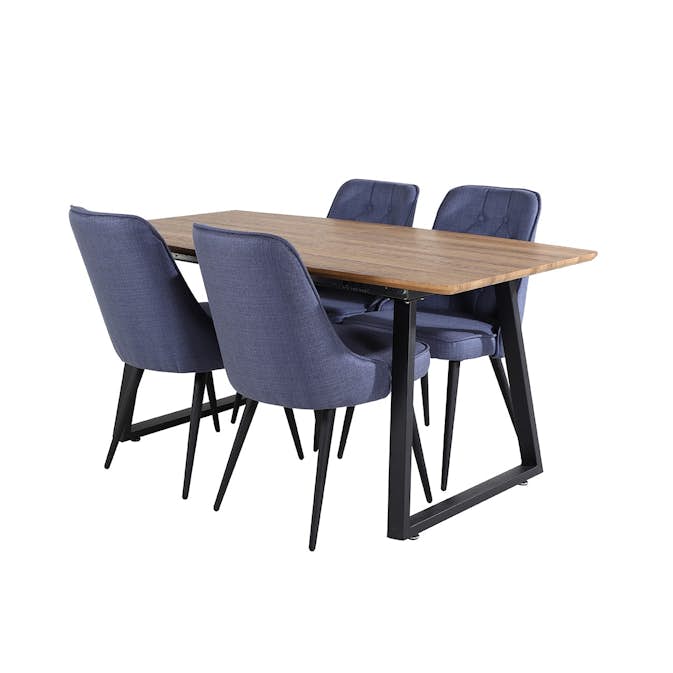 Matgrupp Venture Home Ina med 4 Vera Stolar Polyestertyg