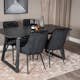 Matgrupp Venture Home Ina med 4 Vera Stolar Sammet