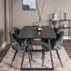 Matgrupp Venture Home Ina med 4 Valentina Stolar Polyestertyg