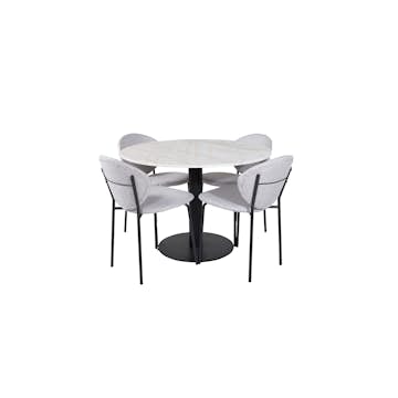 Matgrupp Venture Home Estelle med 4 Valor Stolar PolyEstelletyg