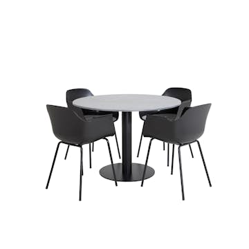 Matgrupp Venture Home Estelle med 4 Colombine Stolar