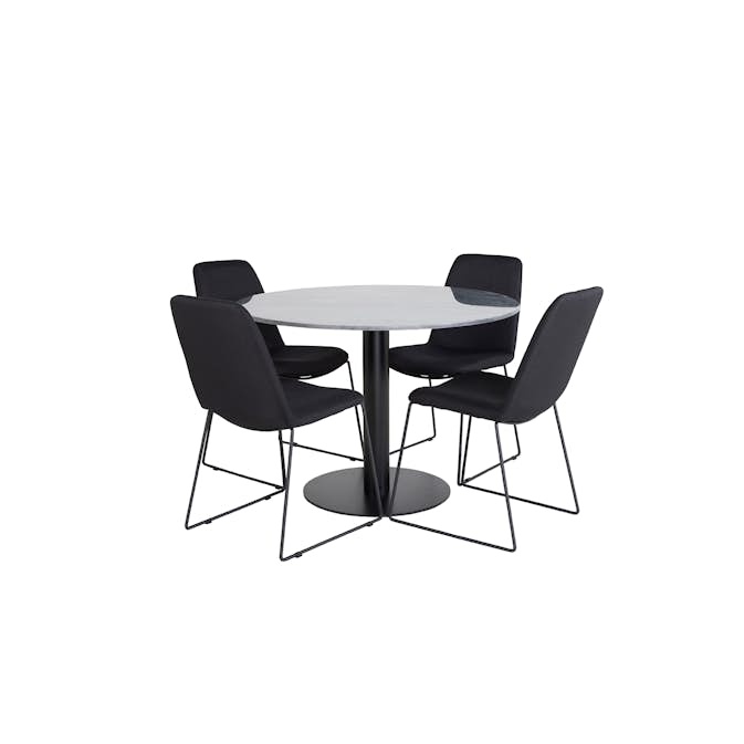 Matgrupp Venture Home Estelle med 4 Muscot Stolar PolyEstelletyg