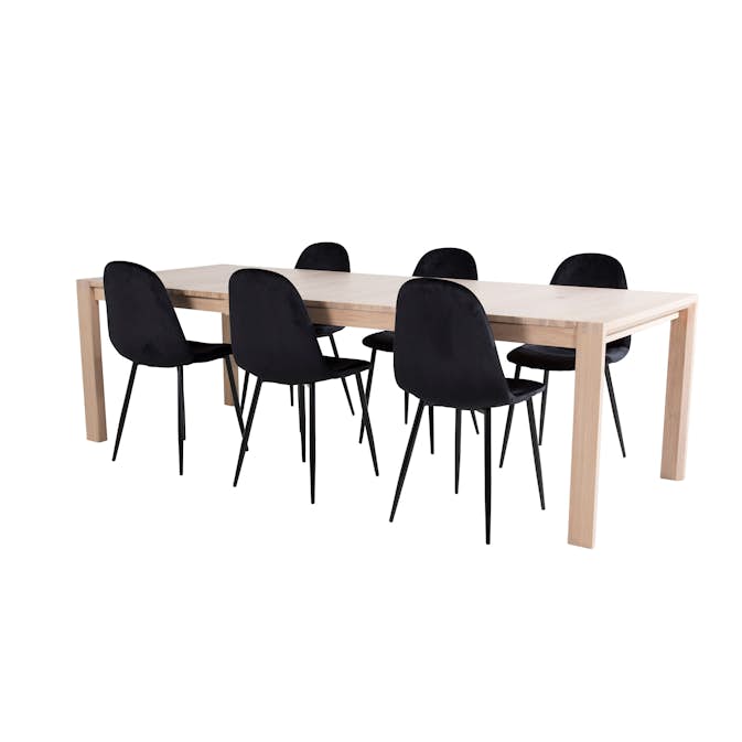 Matgrupp Venture Home Shy med 6 Pobbie Stolar Sammet