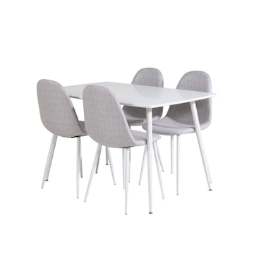 Matgrupp Venture Home Pobbie med 4 Pobbie Stolar Vit