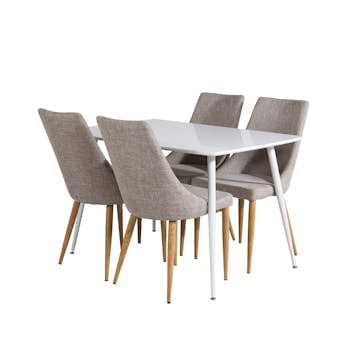 Matgrupp Venture Home Pobbie med 4 Laura Stolar Vit