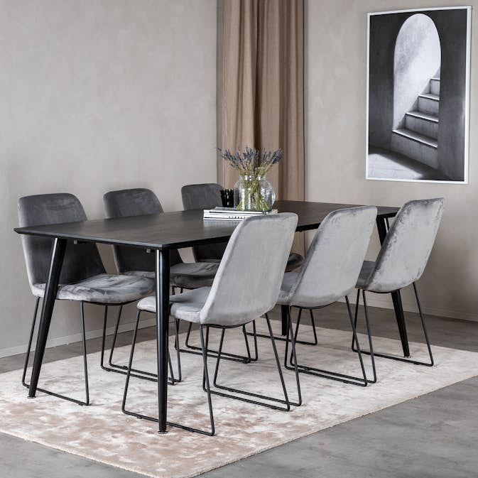 Matgrupp Venture Home Dipp med 6 Muce stolar