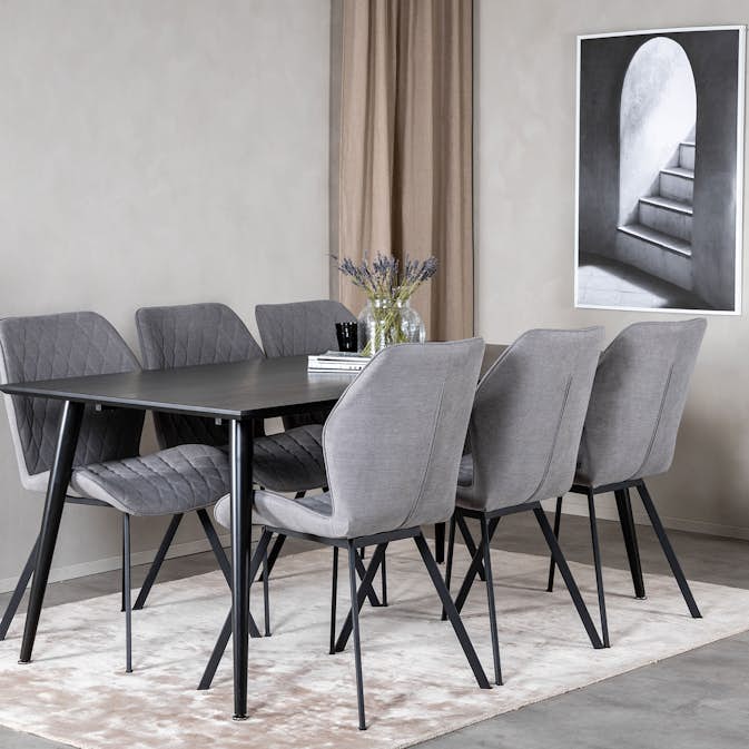 Matgrupp Venture Home Dipp med 6 Gemma stolar