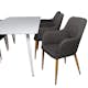Matgrupp Venture Home Polar med 6 Comfort stolar Tyg