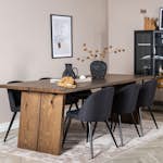 Matgrupp Venture Home Logger med 6 Velvet stolar