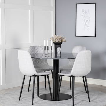 Matgrupp Venture Home Estelle med 4 Polar Diamond stolar