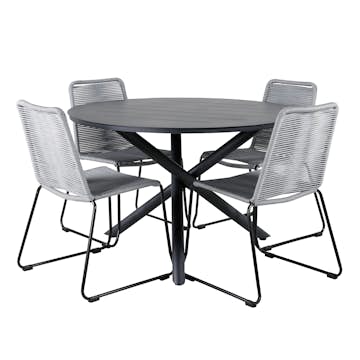 Matgrupp Venture Home Ande med 4 Minos Matstolar