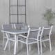 Matgrupp Venture Home Vyn Vit med 4 Curz Stapelbara Matstolar