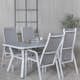 Matgrupp Utomhus Venture Home Vyn Vit med 4 Curz Trädgårdsstolar