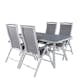 Matgrupp Utomhus Venture Home Vyn med 4 Arz Trädgårdsstolar Vit/Grå