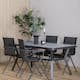 Matgrupp Venture Home Vyn Svart med 4 Anve Matstolar
