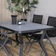 Matgrupp Venture Home Vyn Svart med 4 Anve Matstolar