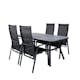 Matgrupp Utomhus Venture Home Vyn Svart med 4 Curz Trädgårdsstolar