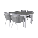 Matgrupp Venture Home Aleyna med 4 Virya Matstolar