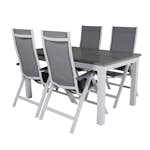 Matgrupp Venture Home Aleyna 152 Vit med 4 Aleyna Positionsstolar