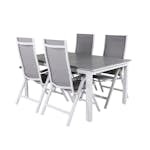 Matgrupp Venture Home Lova 160 Vit med 4 Aleyna Positionsstolar