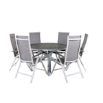 Matgrupp Utomhus Venture Home Pincy Rund med 6 Aleyna PositionsTrädgårdsstolar