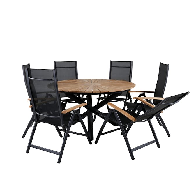 Matgrupp Utomhus Venture Home Meya med 6 Perla PositionsTrädgårdsstolar