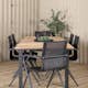Matgrupp Venture Home Mendi med 6 Act Stolar Svart