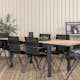 Matgrupp Venture Home Mendi med 6 Act Stolar Svart