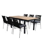 Matgrupp Utomhus Venture Home Mendi med 6 Julle Trädgårdsstolar