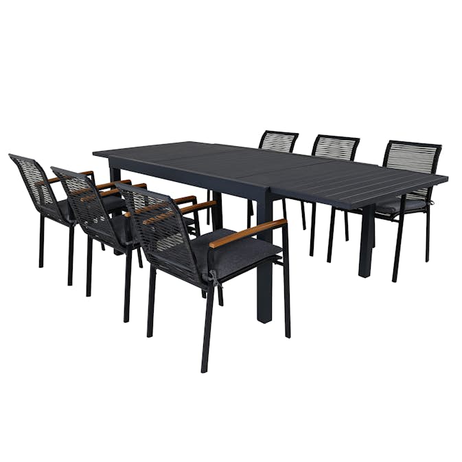 Matgrupp Venture Home Marbella med 6 Deni Stolar