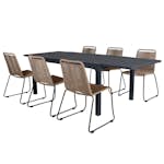 Matgrupp Venture Home Marbella med 6 Levi Stolar