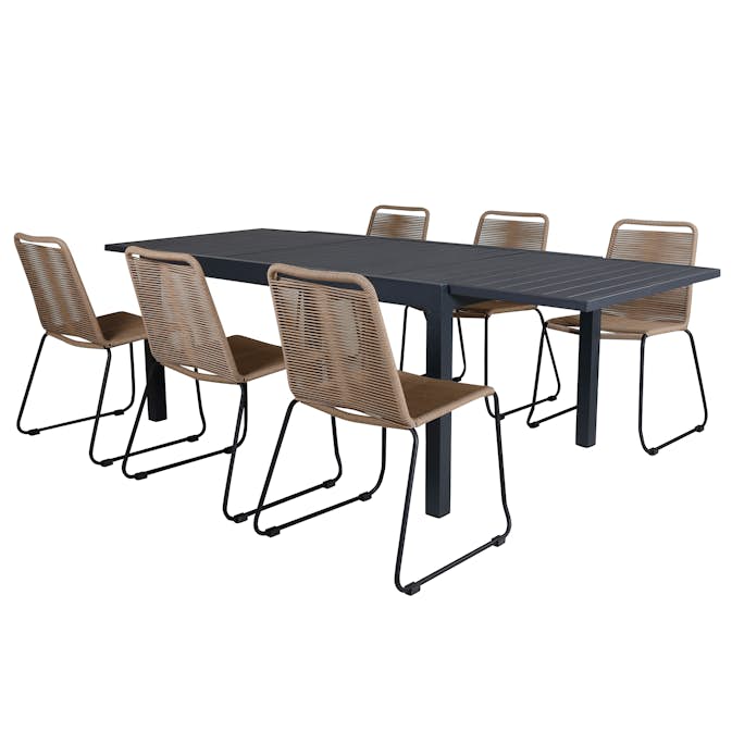 Matgrupp Venture Home Marbella med 6 Levi Stolar