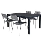 Matgrupp Venture Home Marbella med 4 Levi Stolar Grå